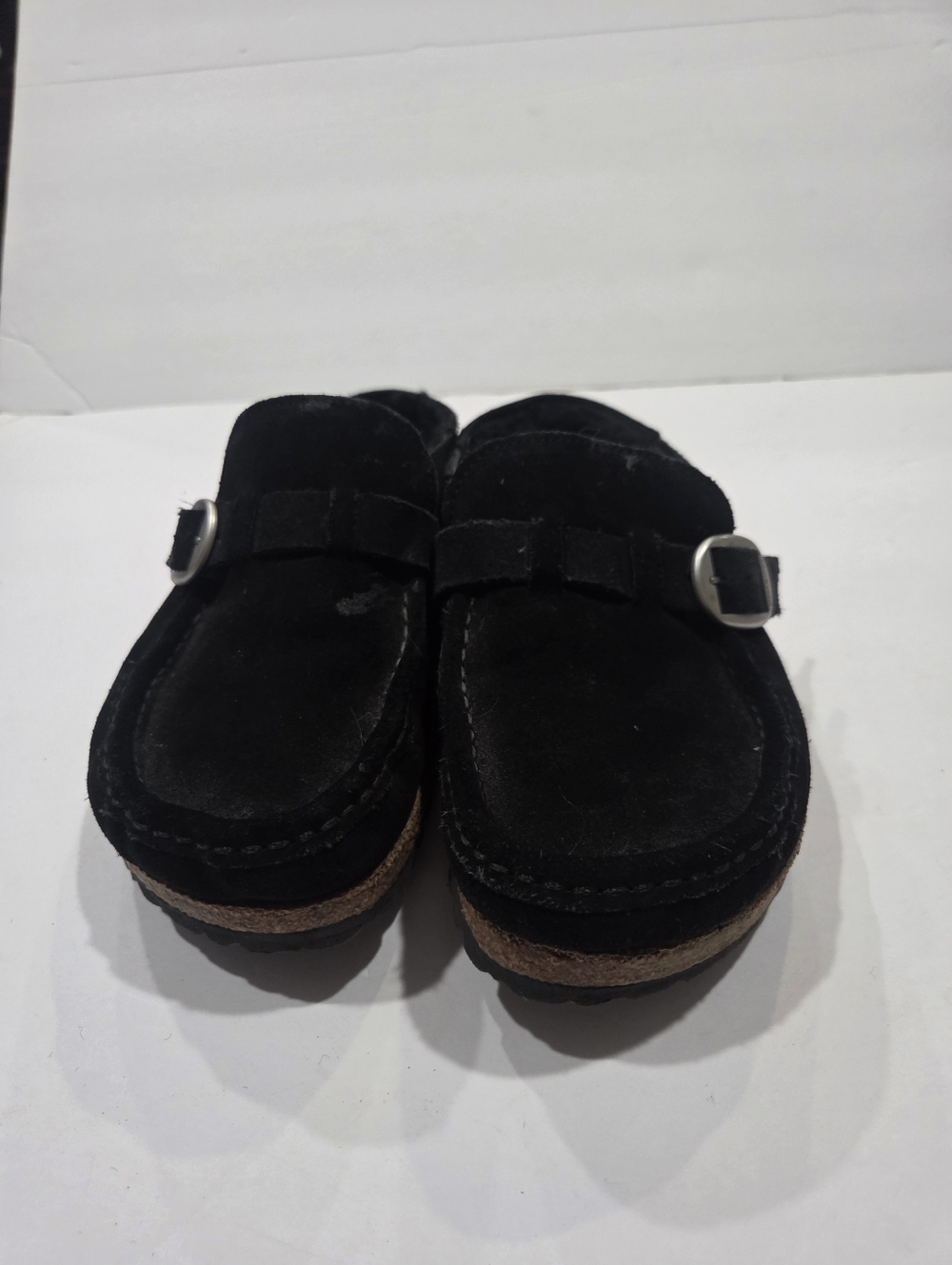 Birkenstock Black Suede Slip-On Clog with Buckle Sz.40 /9 - Picture 7 of 9